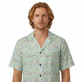 Character Autographs on Green Hawaiian Shirt