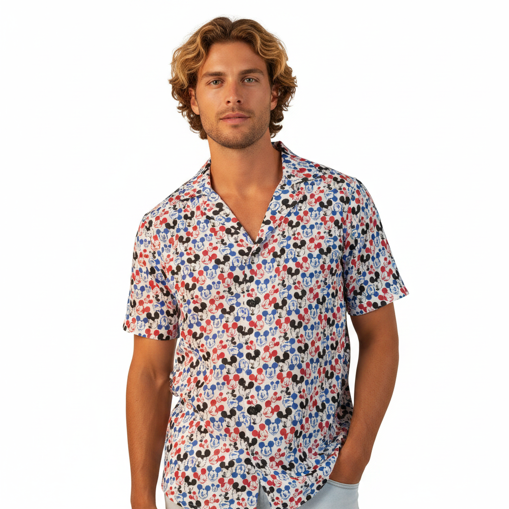 Emoji Mickey Hawaiian Shirt