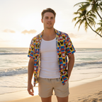Checkerboard Mickey Hands Hawaiian Shirt
