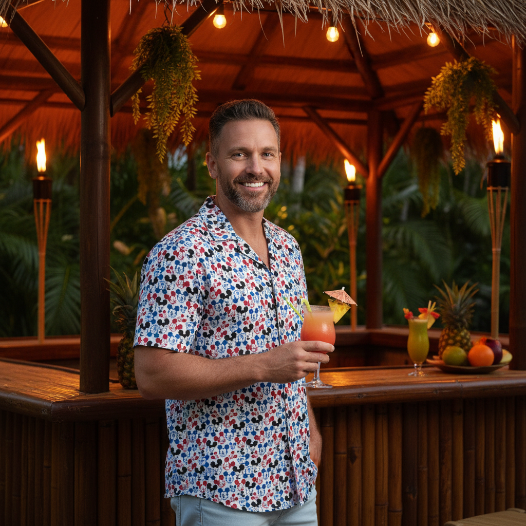 Emoji Mickey Hawaiian Shirt