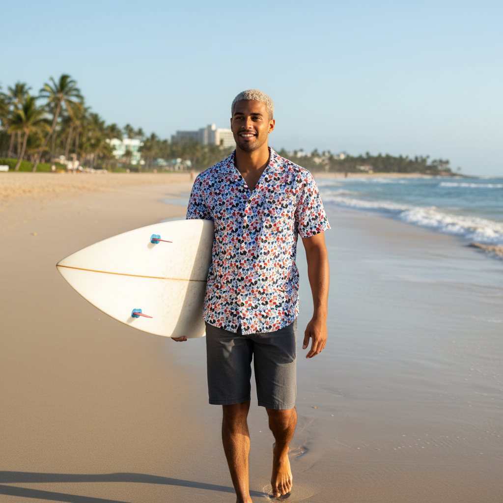 Emoji Mickey Hawaiian Shirt