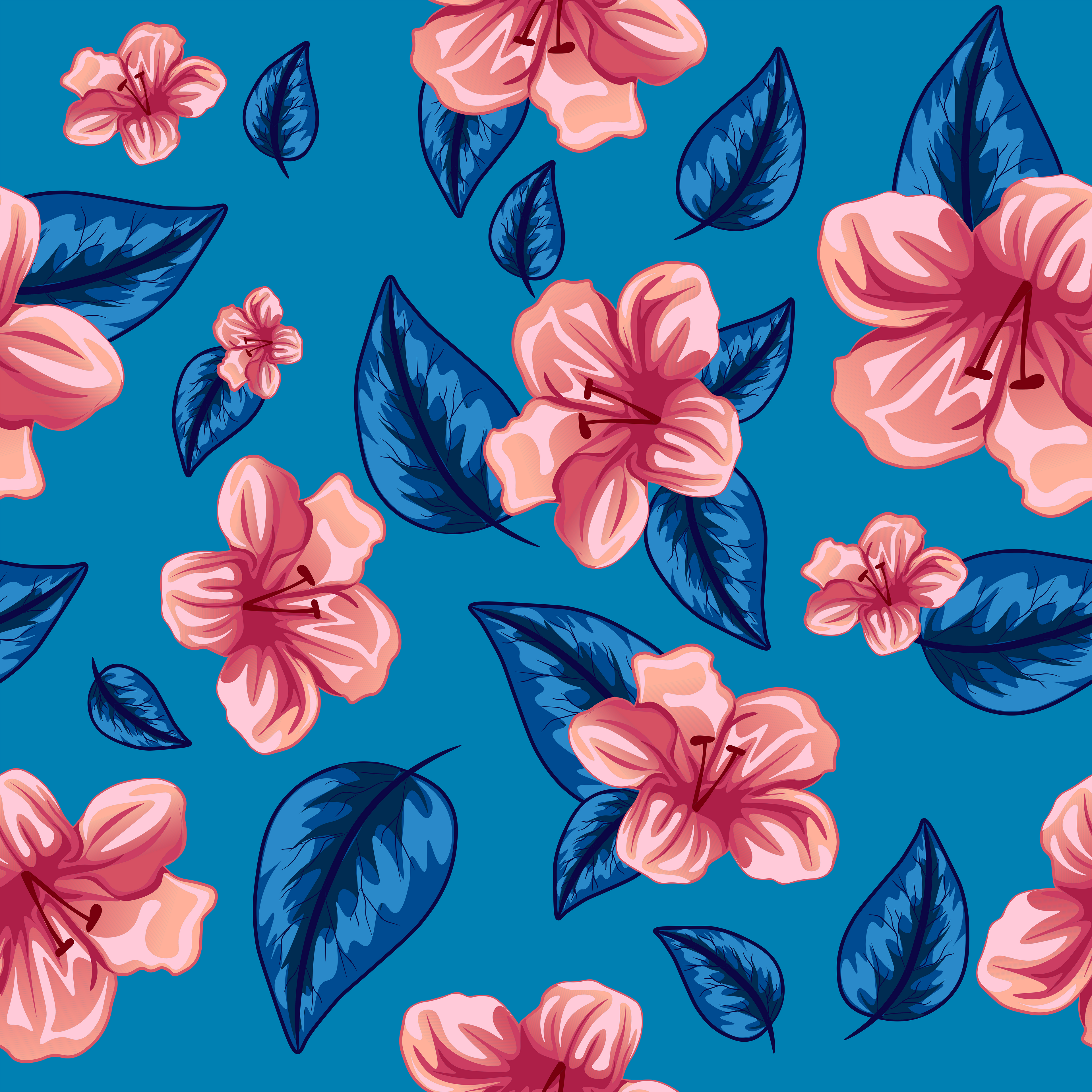 Pink Watercolor Blooms Swim Trunks