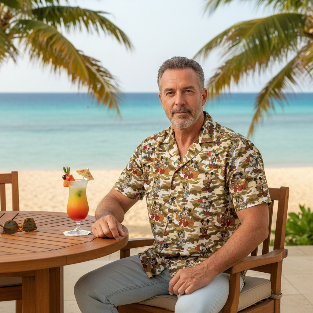 Jungle Camo Mickey Hawaiian Shirt