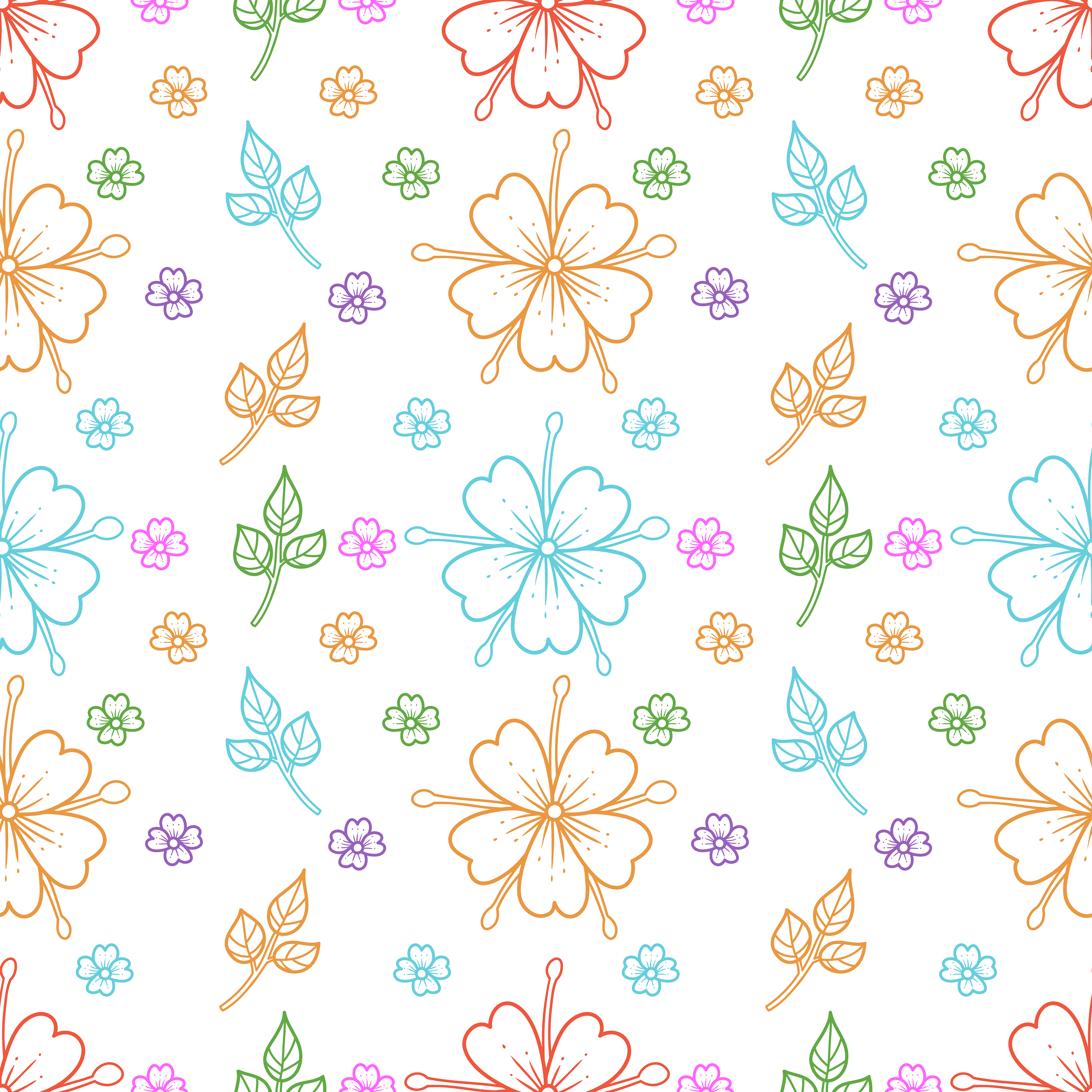 Orchid Outlines Bike Shorts