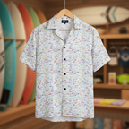 Character Autographs on White Hawaiian Shirt