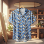 Blue Checkerboard Donald Hawaiian Shirt