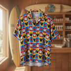 Checkerboard Mickey Hands Hawaiian Shirt