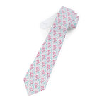 Tropical Flower Hearts Mens Necktie