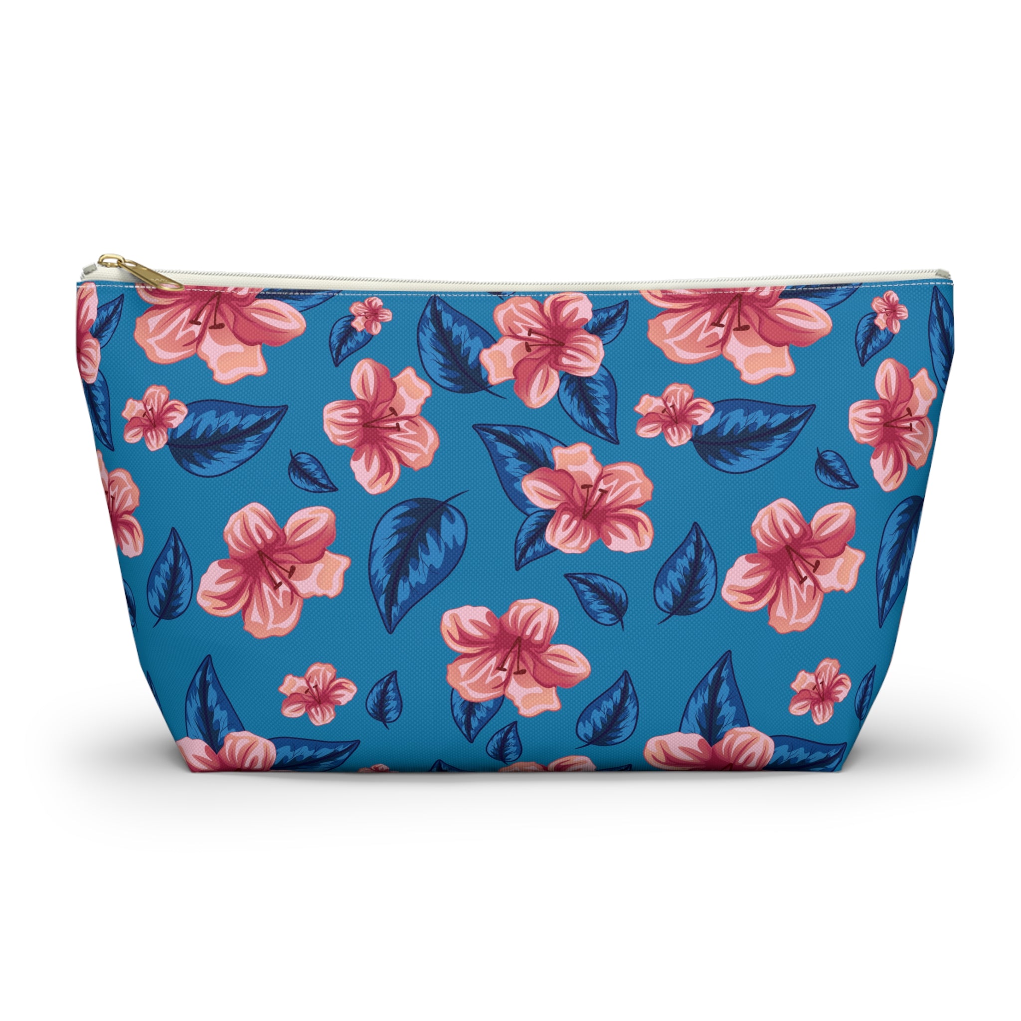 Pink Watercolor Blooms Cosmetic Bag
