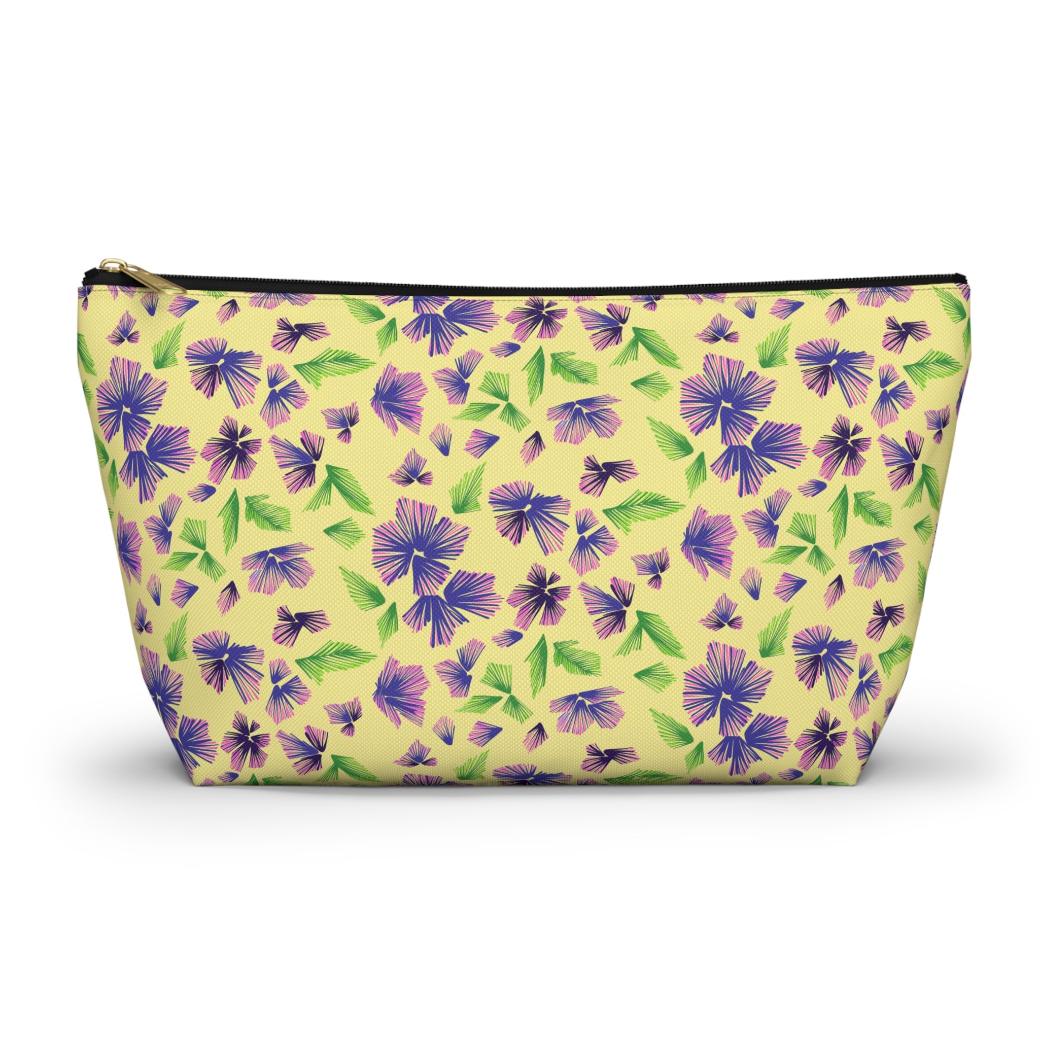 Fanning Purple Flora Cosmetic Bag