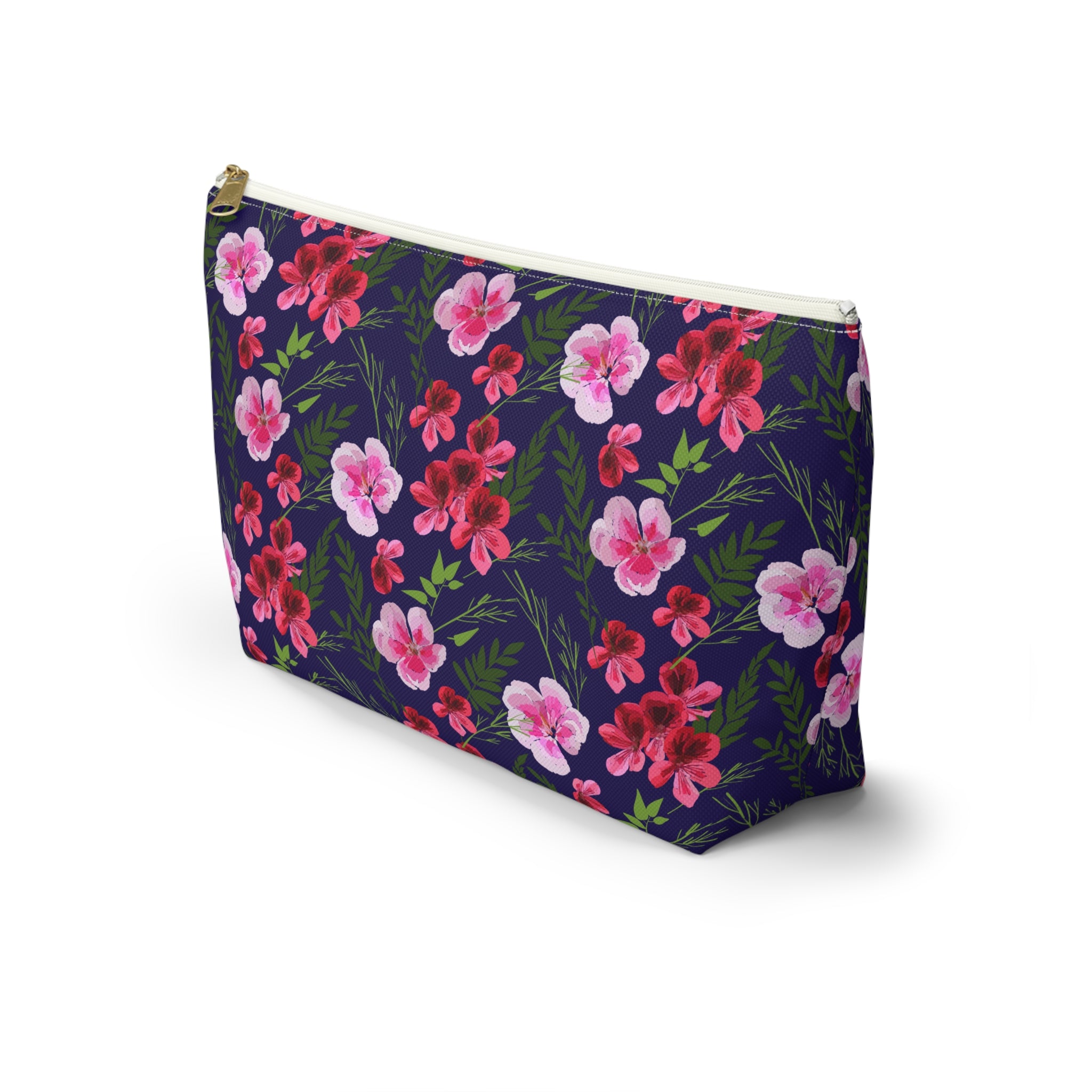 Painted Floral Arrangement Cosmetic Bag