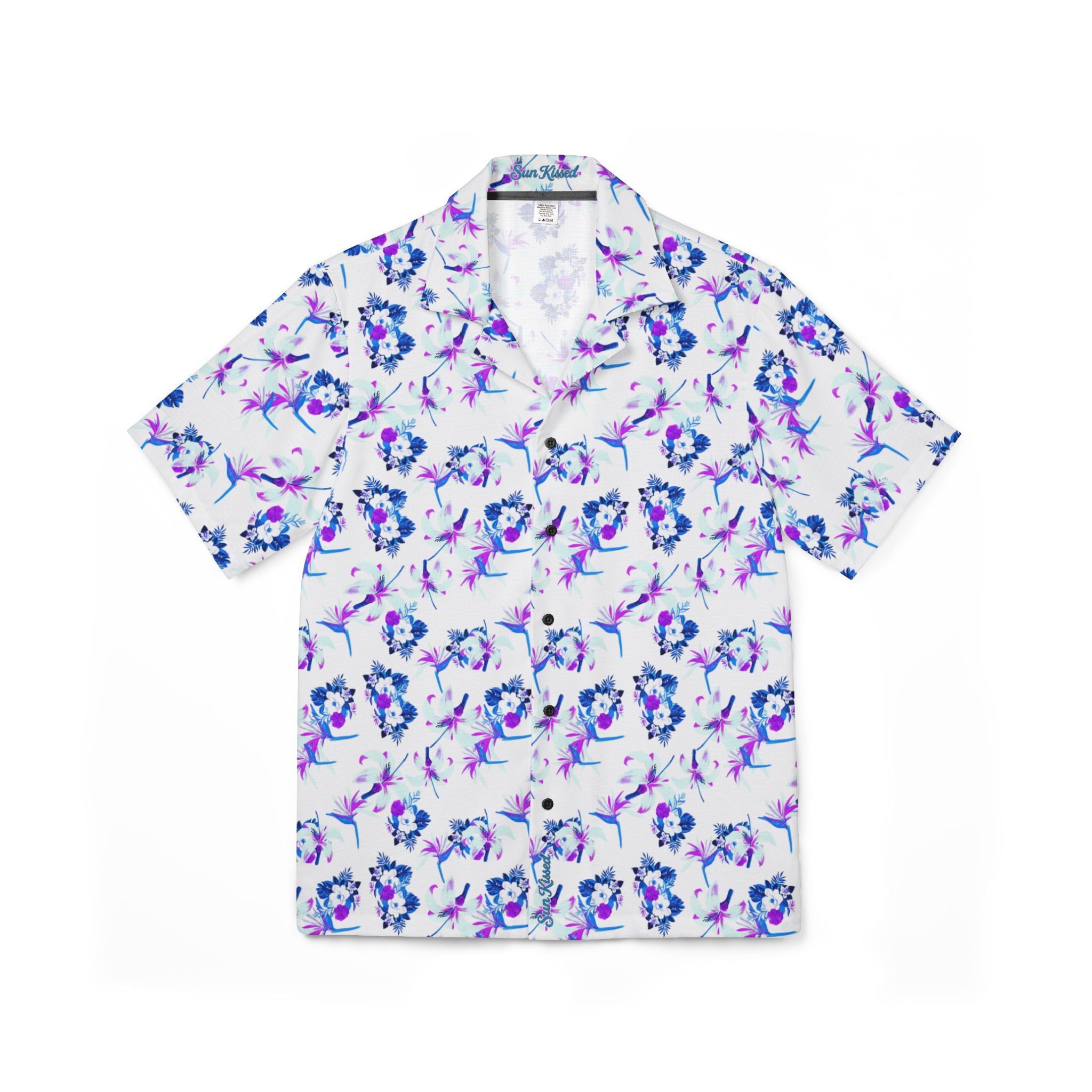 Purple Watercolor Petals Hawaiian Shirt