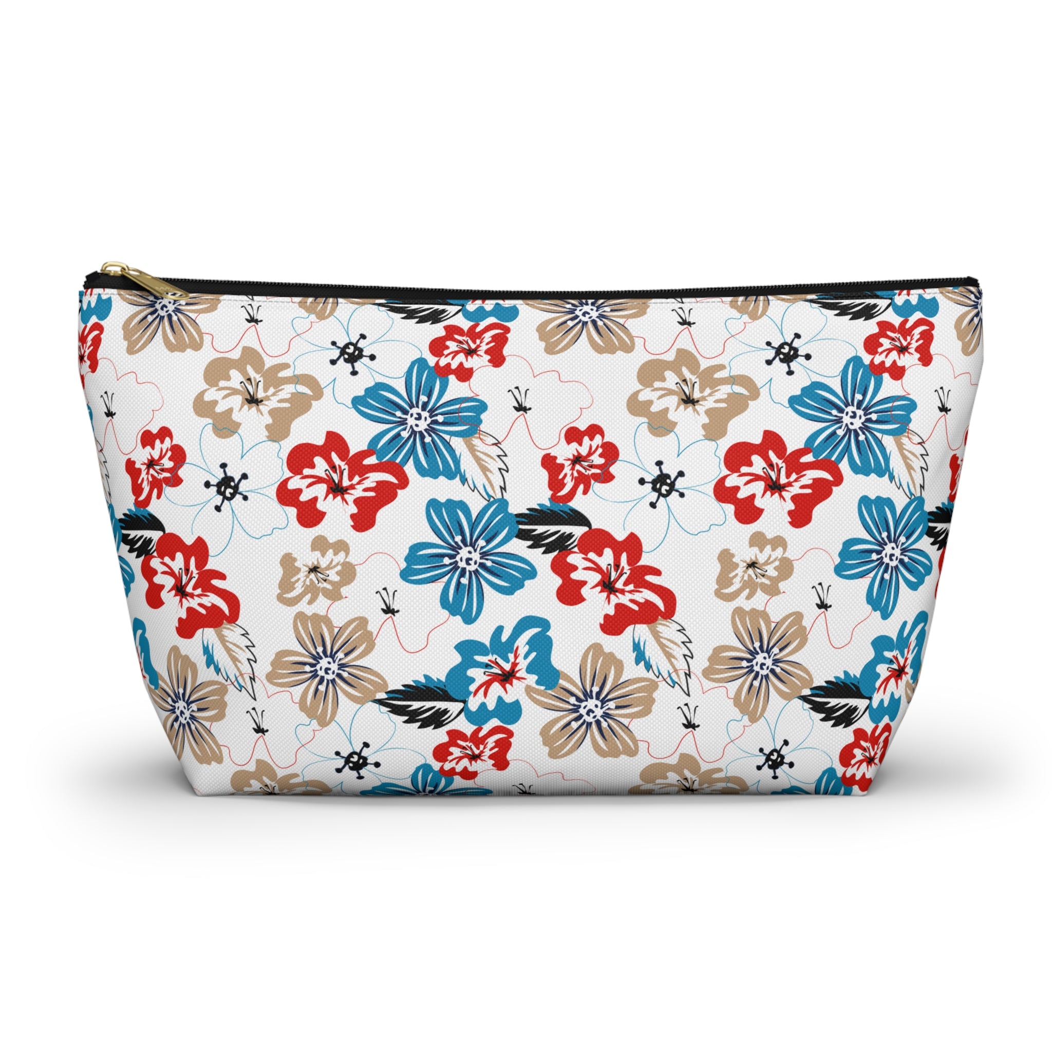 Floating Blooms Floral Cosmetic Bag