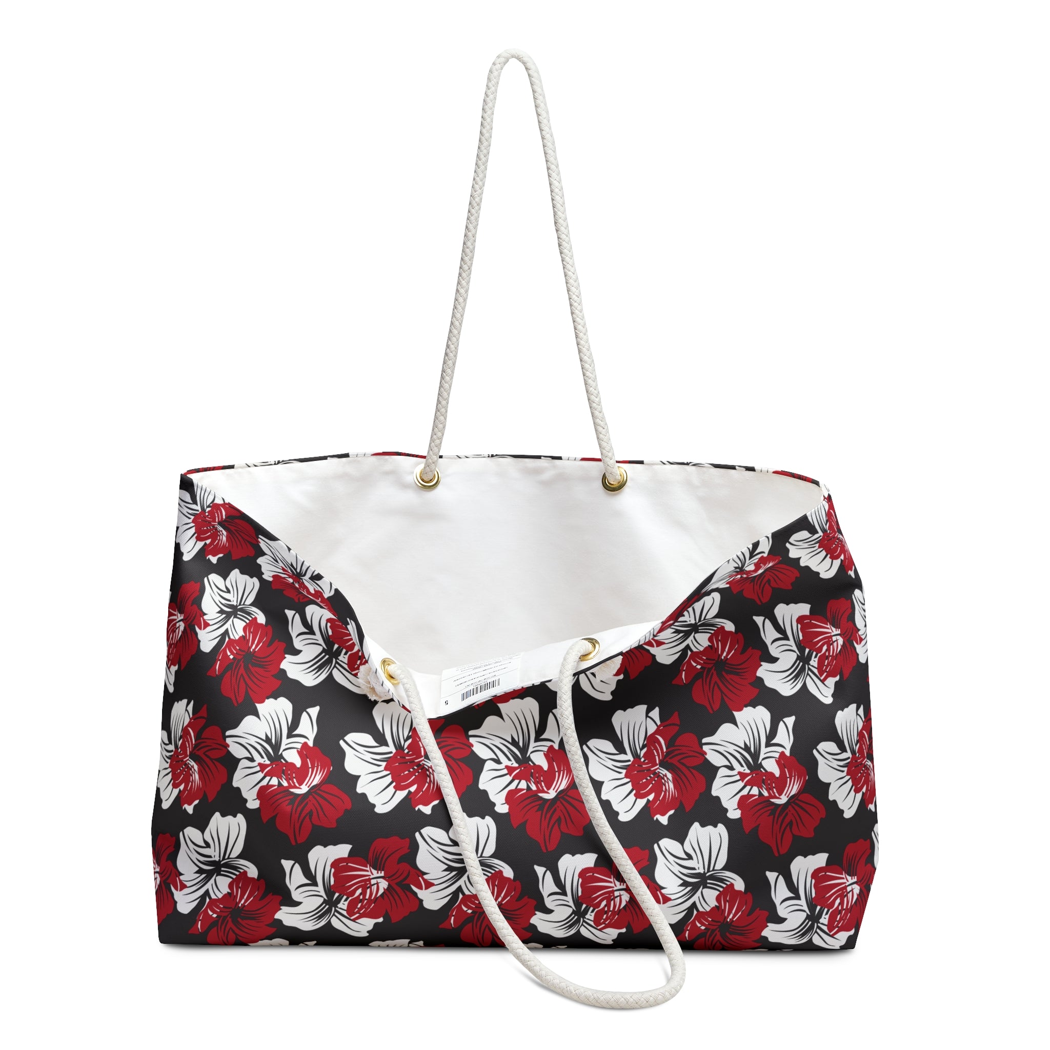 Hibiscus at Night Floral Weekender Bag