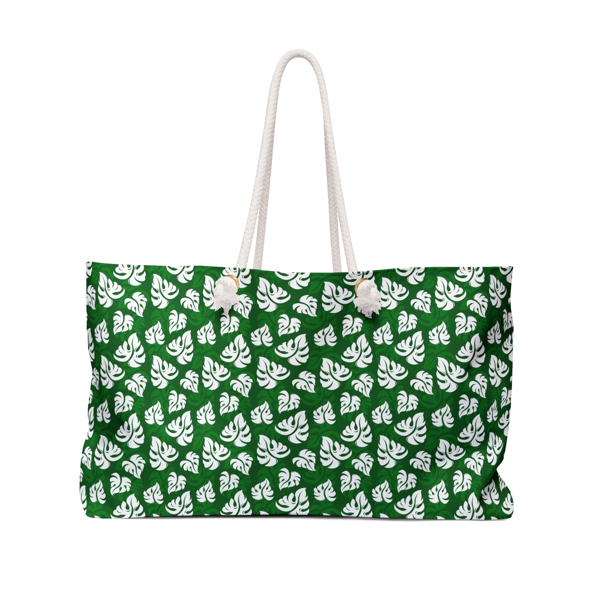 Monstera on Green Weekender Bag