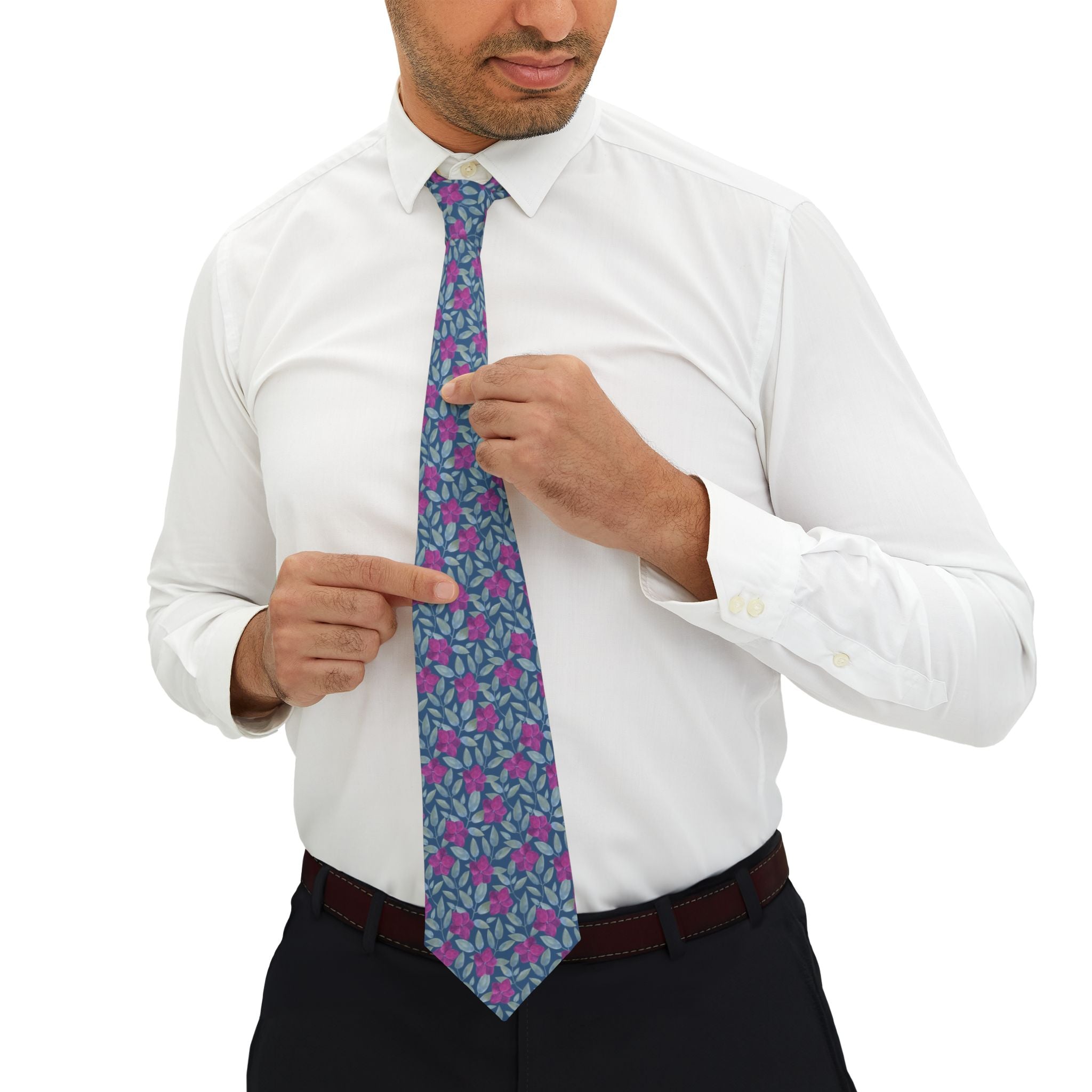 Vining Floral Mosaic Mens Necktie