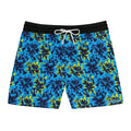Black Light Hibiscus Swim Trunks