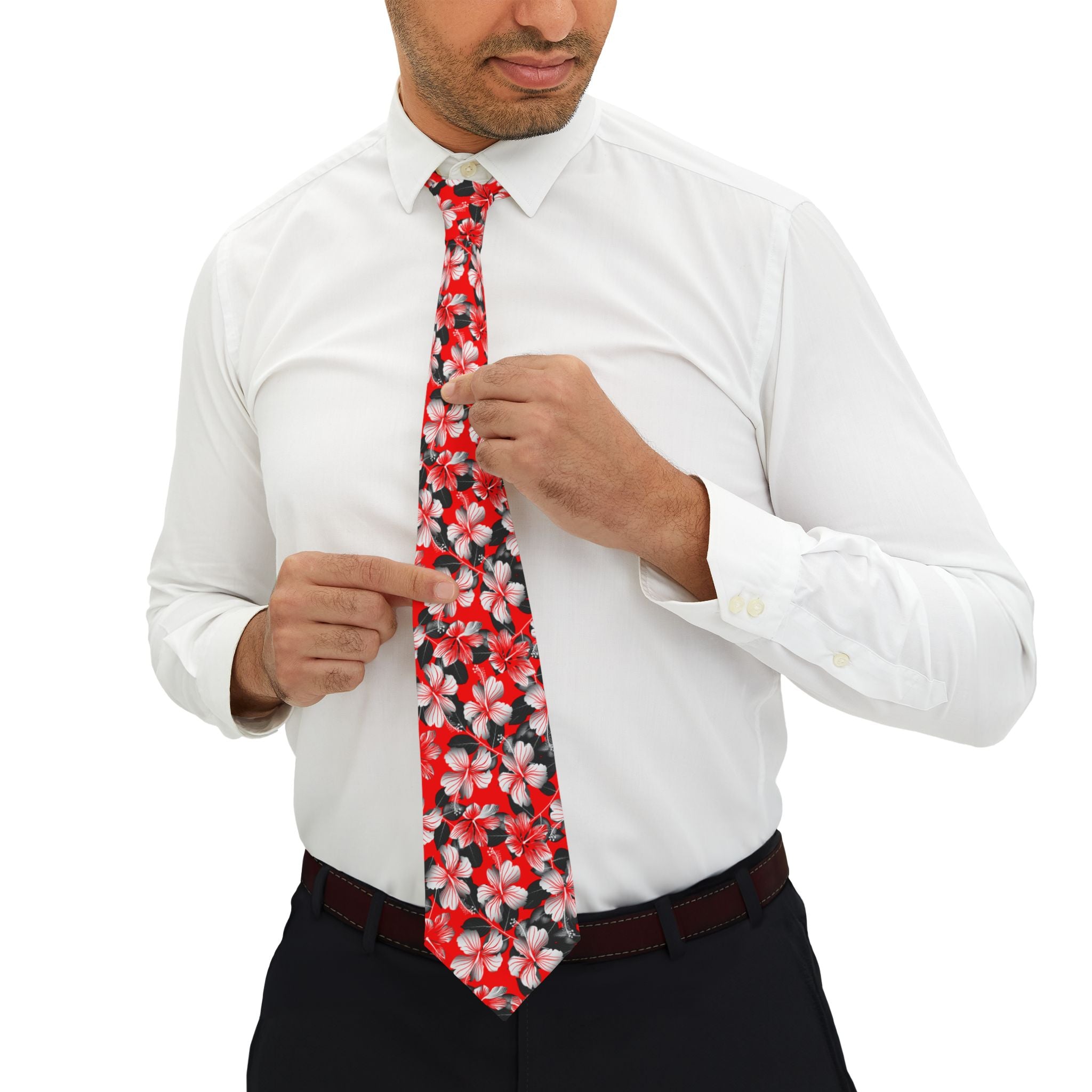 Dragonstone Hibiscus Mens Necktie