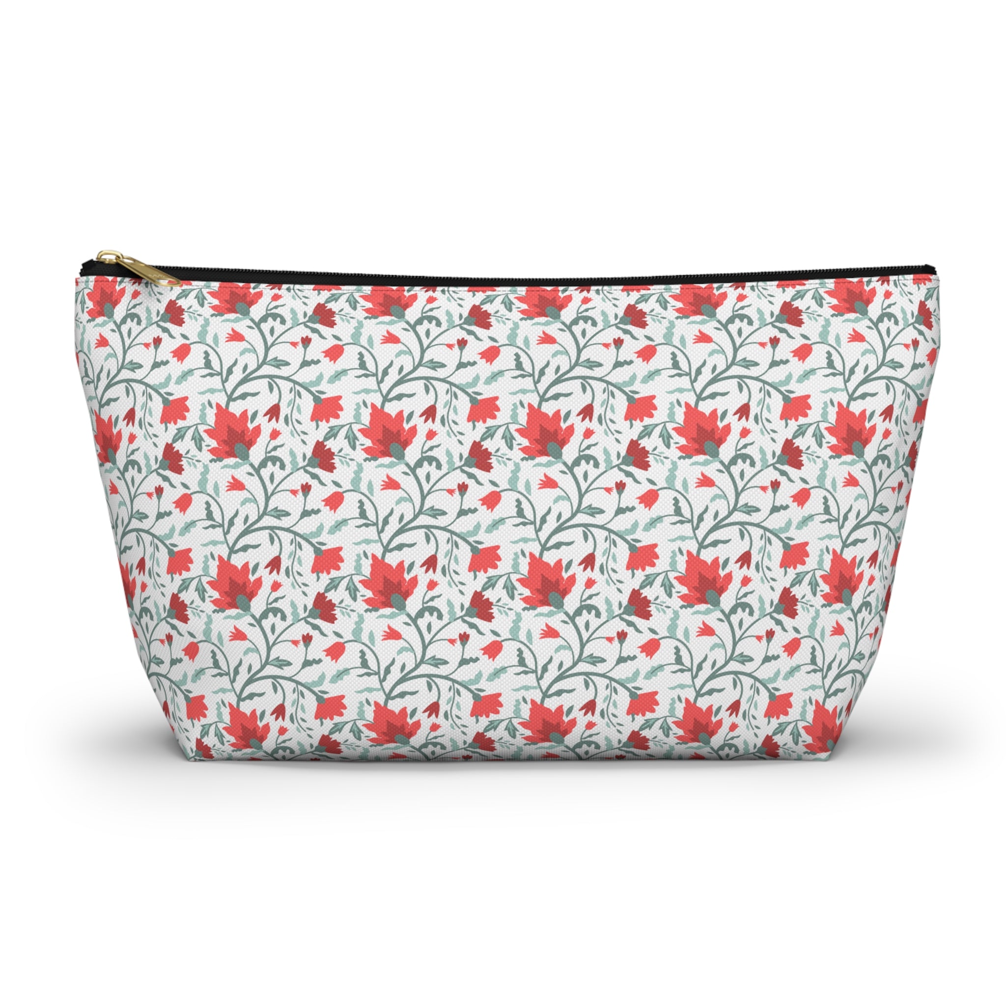 Flowering Vines Floral Cosmetic Bag