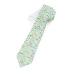 Character Autographs on Green Mens Necktie