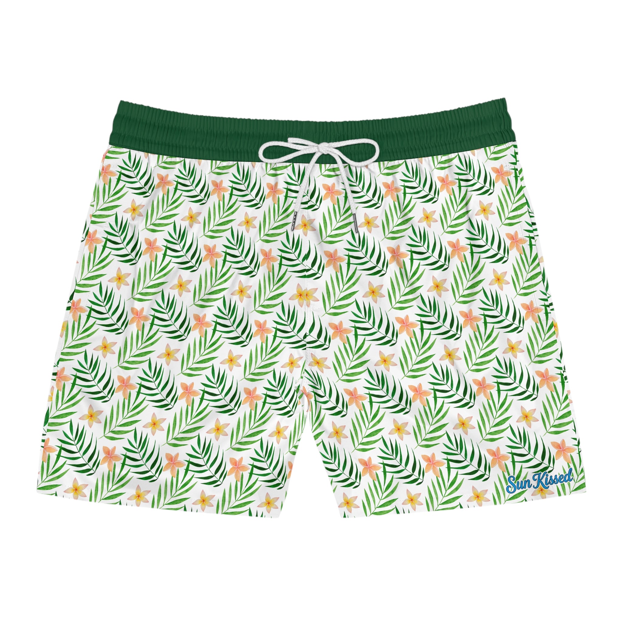 Plumeria Flowers Swim Trunks
