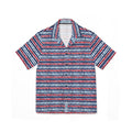 Patriotic Striped Hibiscus Hawaiian Shirt