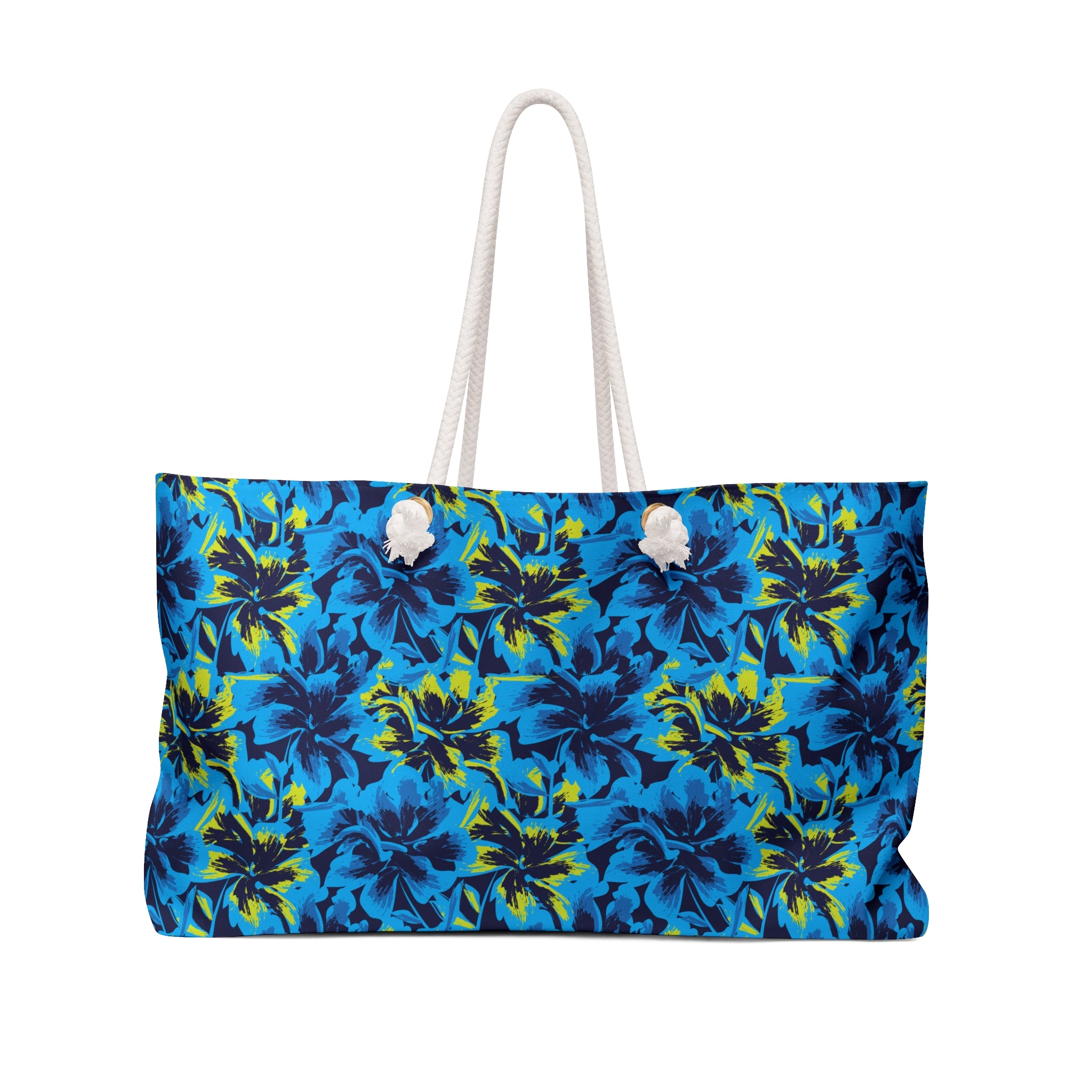 Black Light Hibiscus Weekender Bag