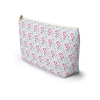 Tropical Flower Hearts Cosmetic Bag