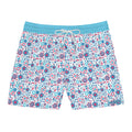 Abstract Pastel Flora Swim Trunks