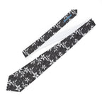 Black Landscape Floral Mens Necktie