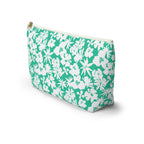 Seafoam Hibiscus Floral Cosmetic Bag