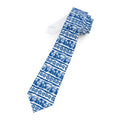 Blue Palm Stripes Mens Necktie