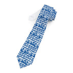 Blue Palm Stripes Mens Necktie