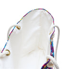 Yellow and Blue Abstract Hibiscus Weekender Bag