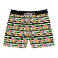 Zebra Hibiscus Floral Swim Trunks