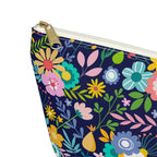 Floral Night Bouquet Cosmetic Bag