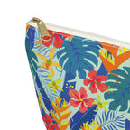 Tropical Beach Flowers Cosmetic Bag