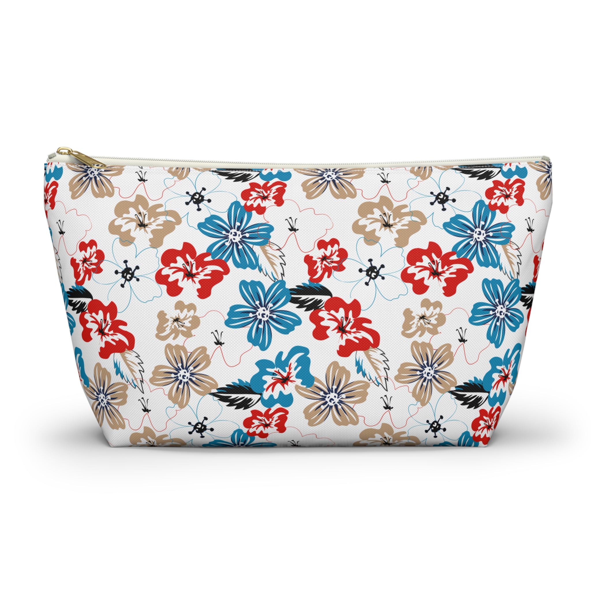 Floating Blooms Floral Cosmetic Bag