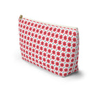 Red Daisy Floral Cosmetic Bag