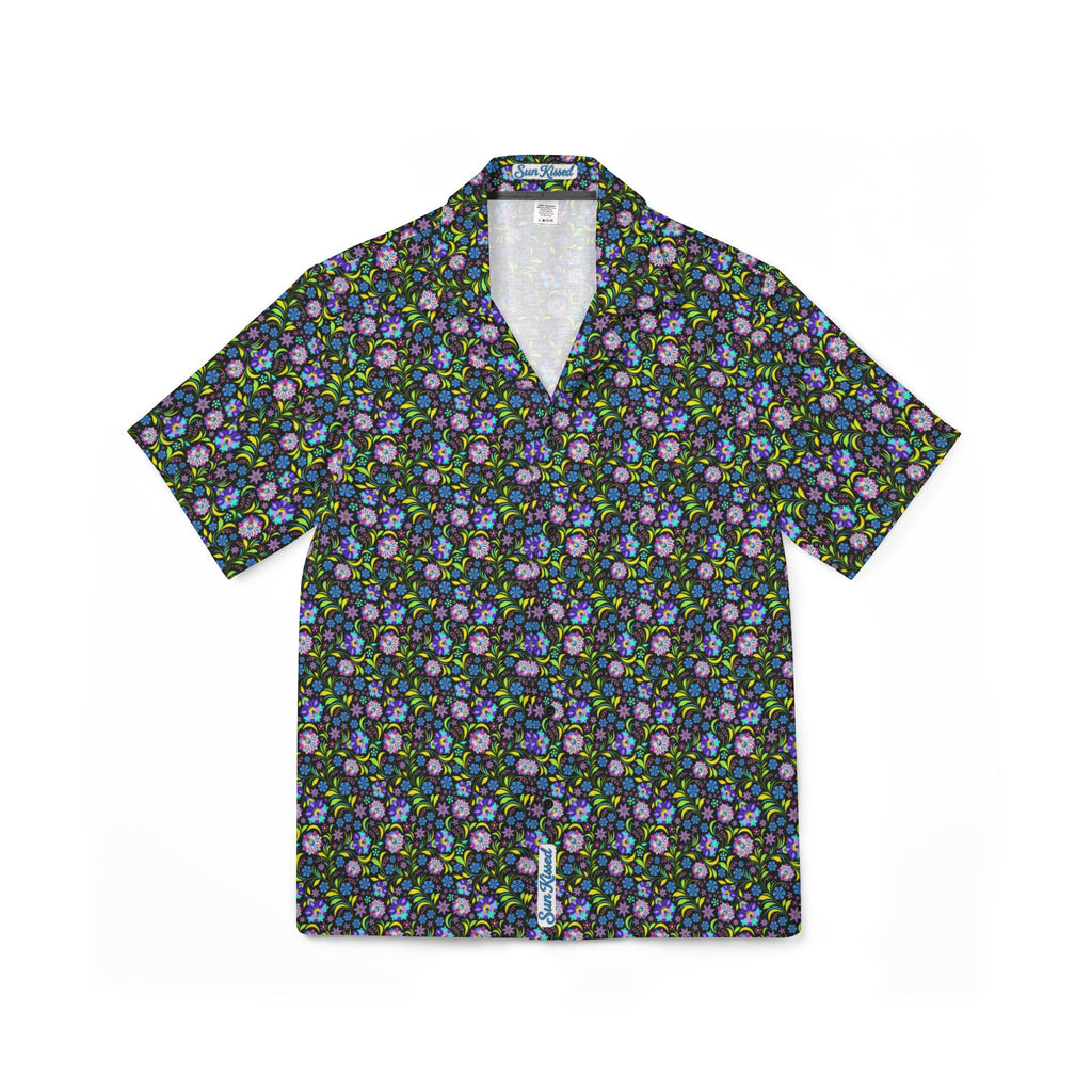 Neon Night Blooms Hawaiian Shirt