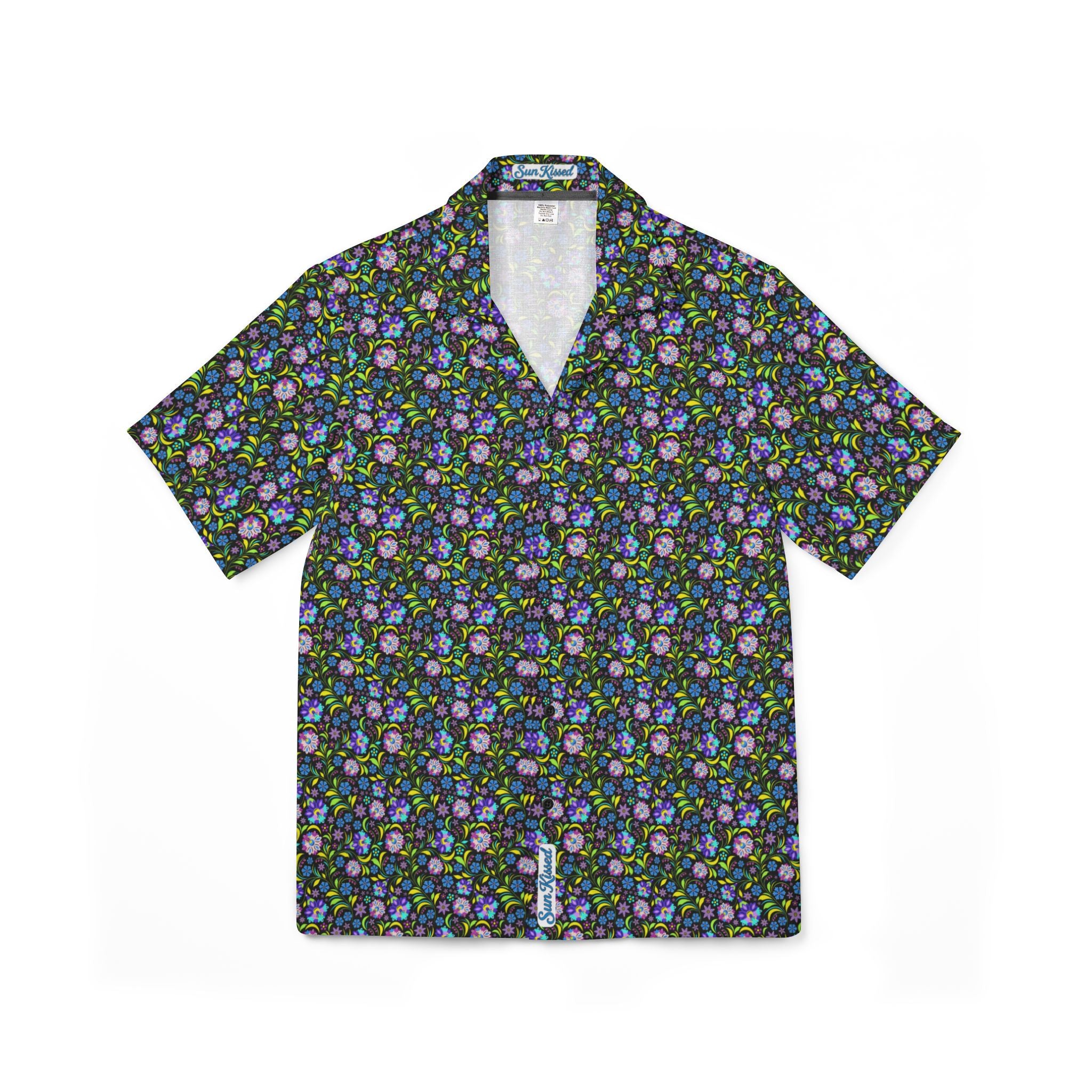 Neon Night Blooms Hawaiian Shirt