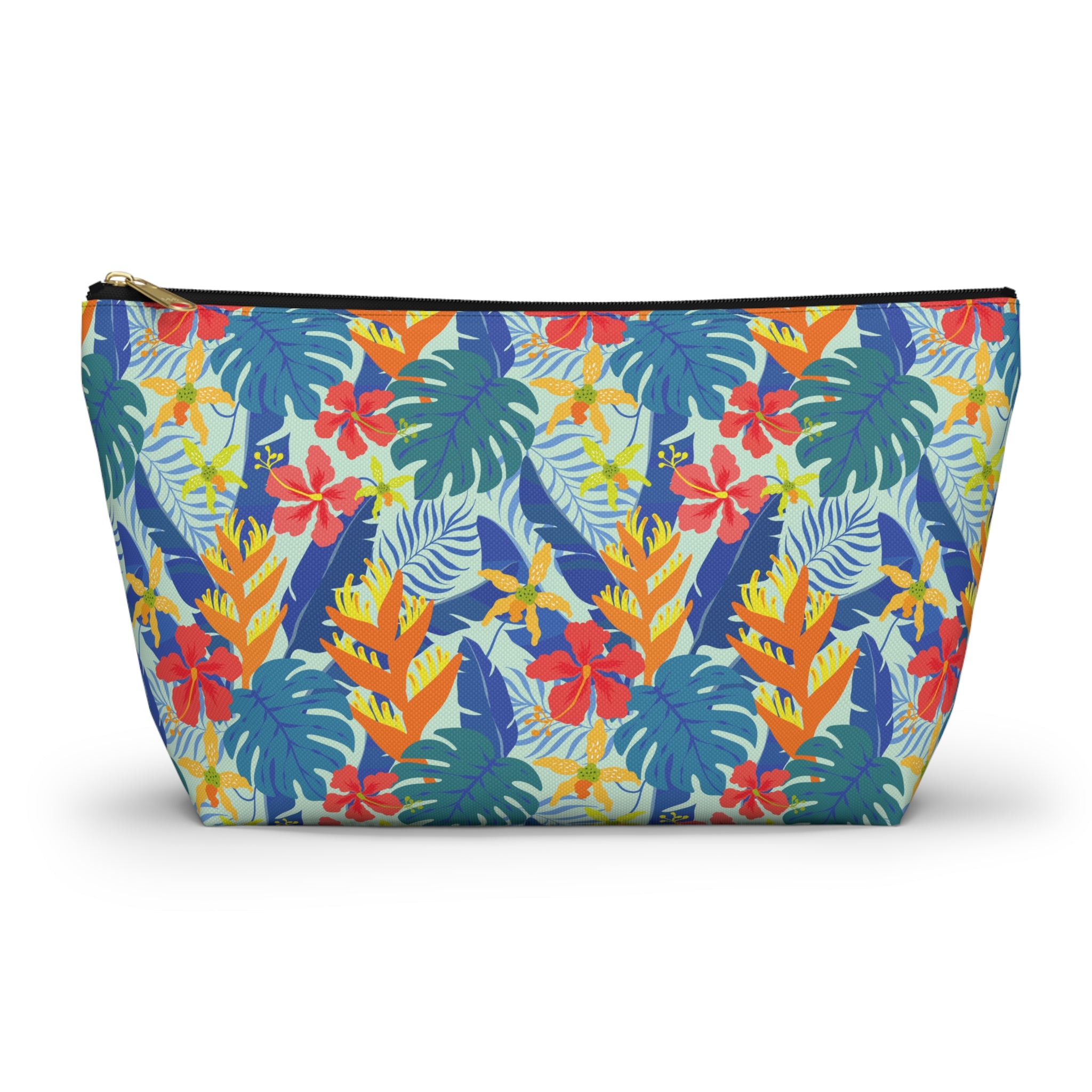 Tropical Beach Flowers Cosmetic Bag