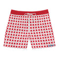 Red Daisy Floral Swim Trunks