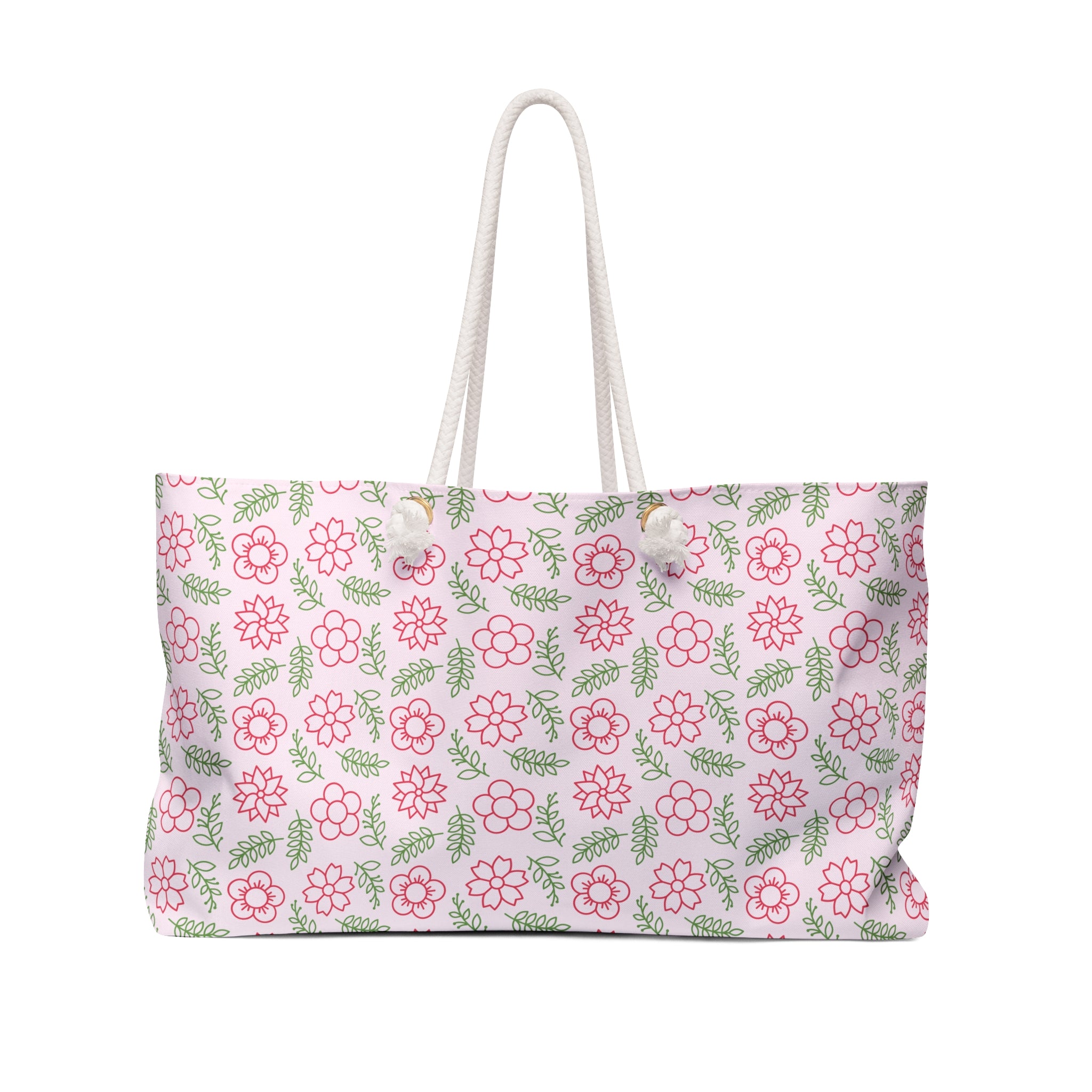 Spring Silhouette Floral Weekender Bag