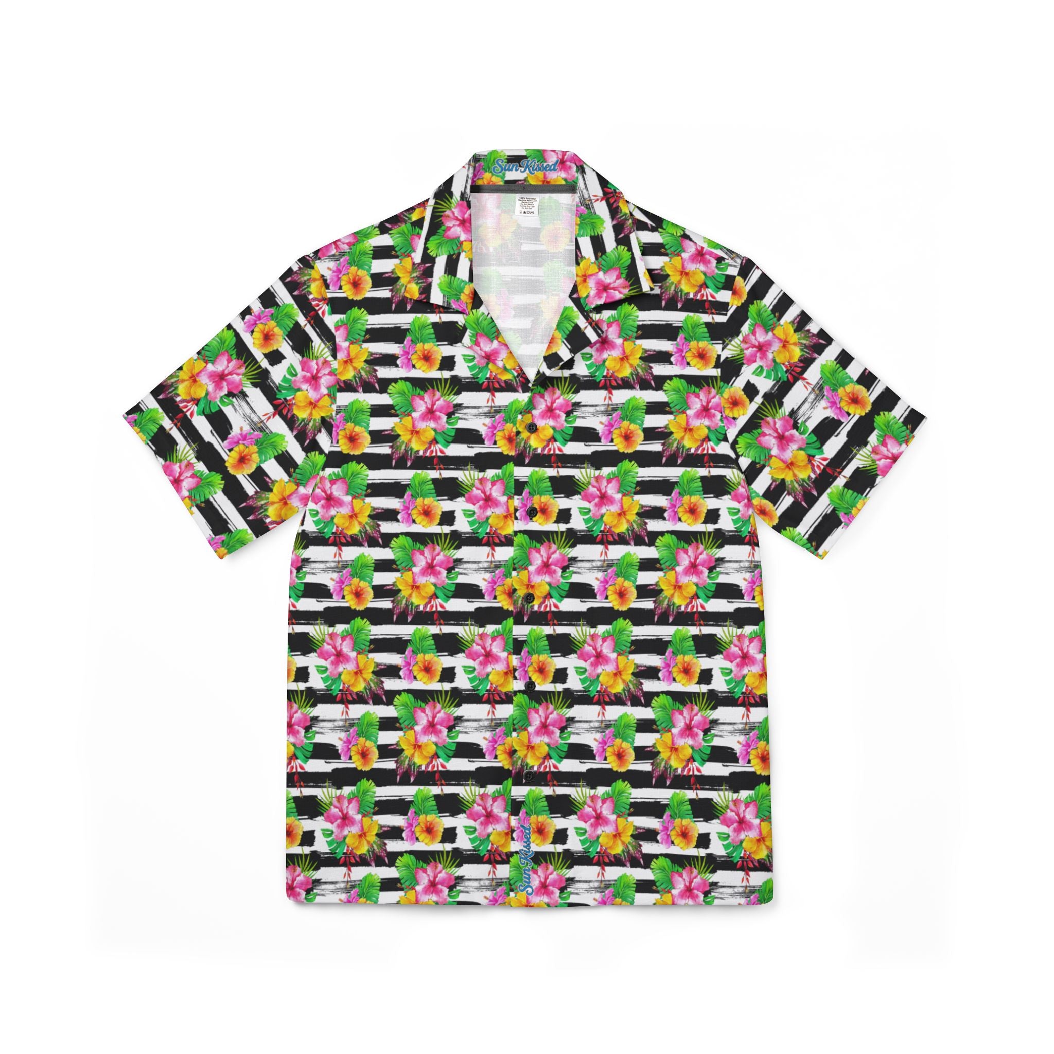 Zebra Hibiscus Floral Hawaiian Shirt