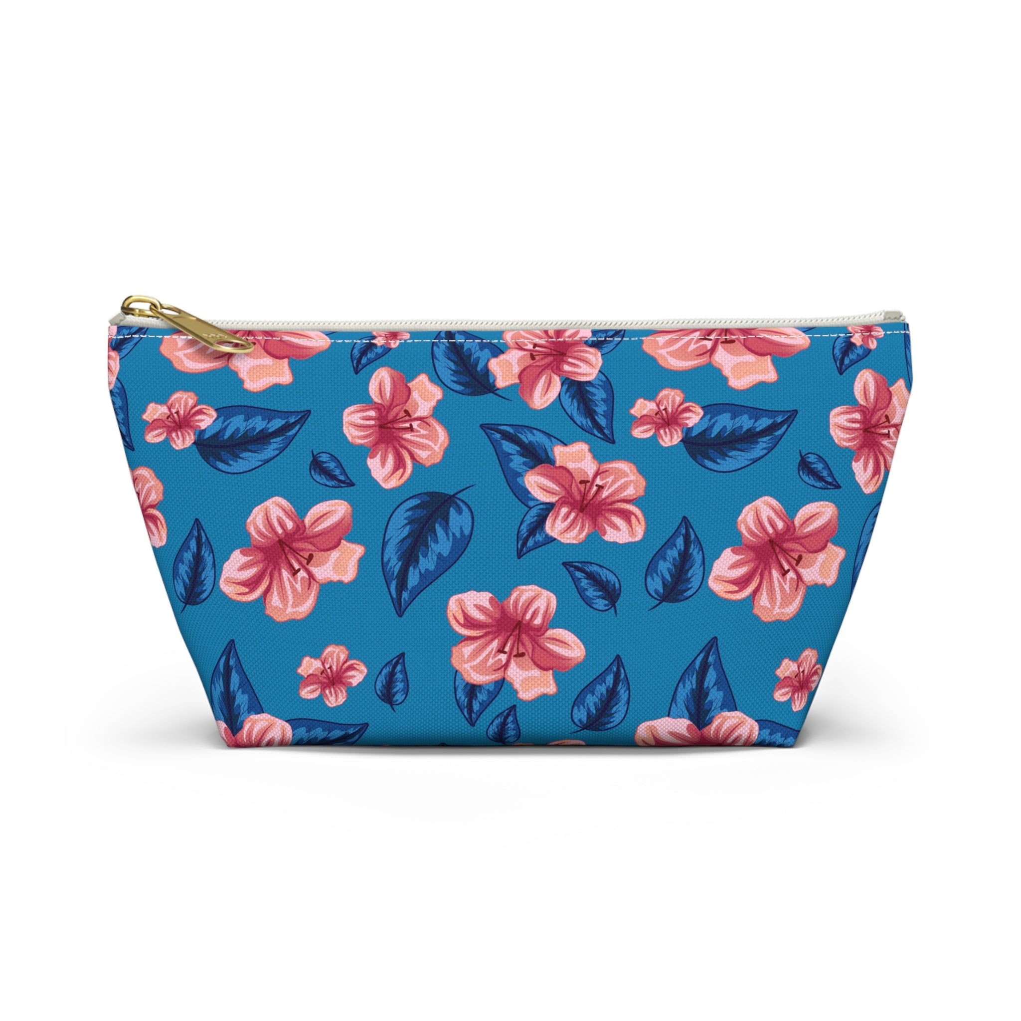 Pink Watercolor Blooms Cosmetic Bag