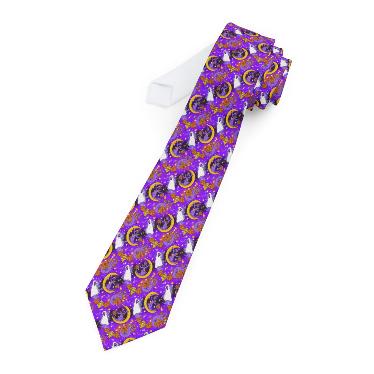 Figment on the Moon Purple Mens Necktie