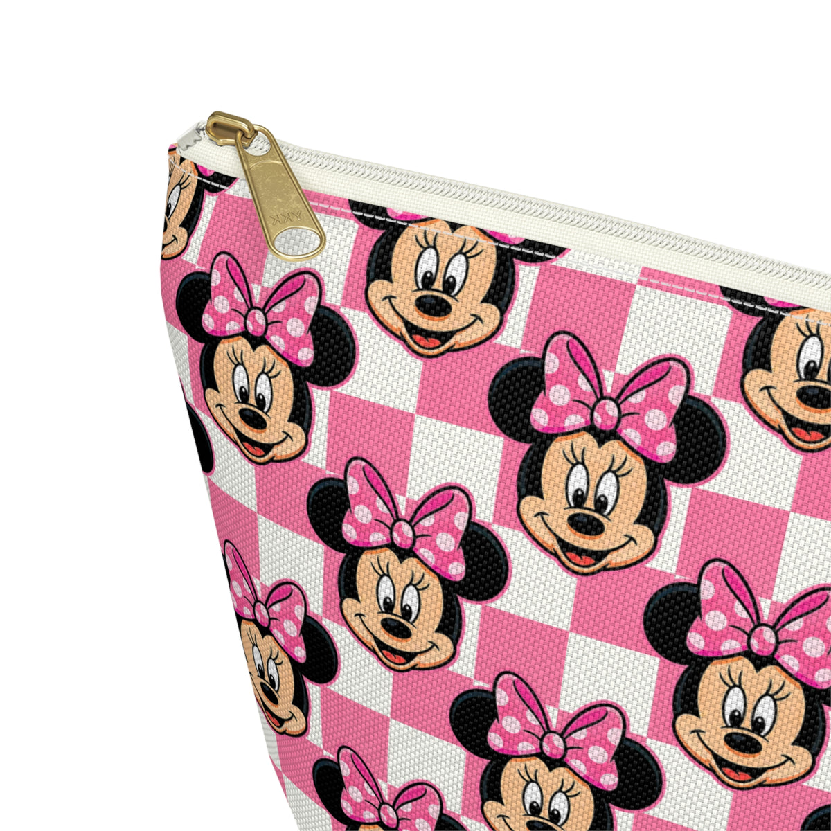 Pink Checkerboard Minnie Cosmetic Bag