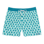 Blue Monstera Floral Swim Trunks
