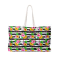 Zebra Hibiscus Floral Weekender Bag
